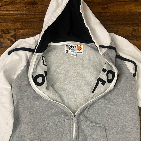 Fox Moto-X Vintage Gray Hoodie - Picture 7 of 9